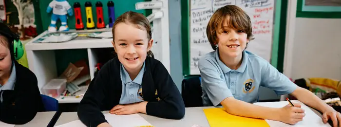 Children at Mobberley Primary School enjoying learning activities